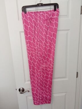 Lilly Pulitzer Kenlyn Pants, Size 14, Pink Rope Print
